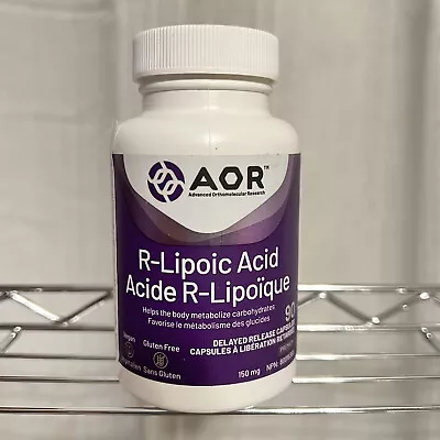 AOR R-Lipoic Acid 90 Capsules Delayed Release Vegan Gluten Free Exp. 08/25 • $19.95