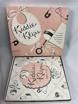 Vintage Baby Keepsake Memory Book/Binder KIDDIE KLIPS Baby File Holson 1959 • $13.95