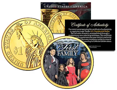 $9.95 • Buy President BARACK OBAMA * First Family * Presidential $1 Dollar Coin Gold Plated