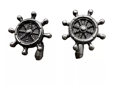 Pair Of Ship's Wheel Nautical Cufflinks Vintage • $14.95