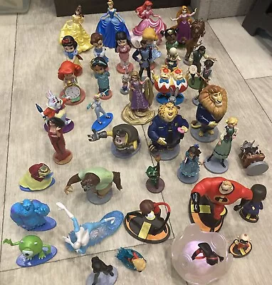 Mixed Lot Of 42 DISNEY  Toys Figurines Cake Toppers Incredibles Monster High ￼ • $32.99