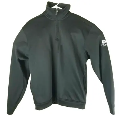 John Deere Golf Jacket Mens Small  1/4 Zip Pullover  2015 Oxford  Stretch • $41.26