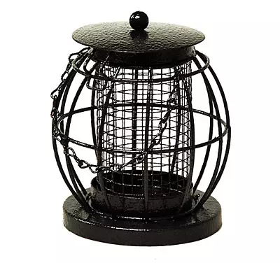 Metal Bird Nut Feeder With Squirrel Guard Cage Hanging Peanut Food Feed Station • £7.99