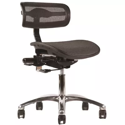 Crown Virtu C120DM Mesh Operator Stool - Midnight • $955