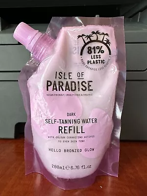 Isle Of Paradise Self-Tanning Water Refill 200 Ml) Natural & Vegan DARK • $14.50