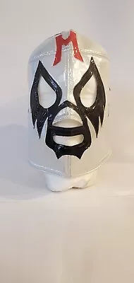 Mil Mascaras Wrestling Mask Adult Size Cushion Luchador Mask Silver Black Colors • $19.99