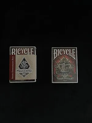 Bicycle MAGIC CASTLE Academy Magical Arts 60th Ann. Playing Cards 2 Deck Lot • $60