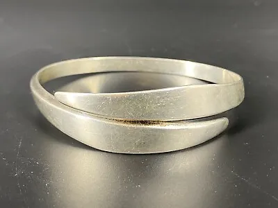 Vtg David Andersen Norway Sterling Silver Modernist Bypass Bangle Bracelet VG+ • $349