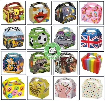 40 Childrens Kids Themed Carry Food Meal Box Birthday Party Loot Bag Gift Boxes • £15.25