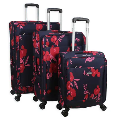 Ariana Lightweight 4 Wheel Luggage Set Suitcase Travel Cabin Trolley Case - 561 • £57.95