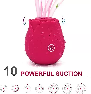 10-speed Rose Vibrator G-spot Dildo Clitoral Sucking For Women Sex Toys • $9.59