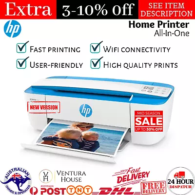$63.97 • Buy HP DeskJet 3720 All-in-One Wireless Multi Function Home Office Printer Scan Copy