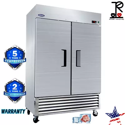 54  49 Cu.ft Commercial Double Doors Stainless Steel Reach-In Commercial Freezer • $2541.75