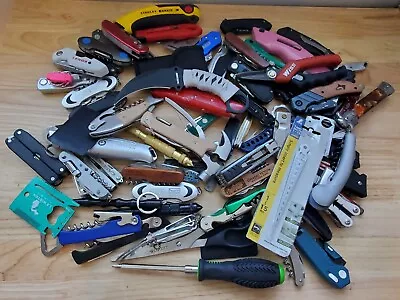 TSA LOT Of Knives Multi Tools & More! 15+ LBS Variety Mix! FREE SHIPPING! • $84.99