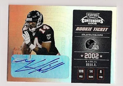 2002 Kahlil Hill Playoff Contenders #147 Rookie Auto 398/850 Iowa Hawkeyes • $15