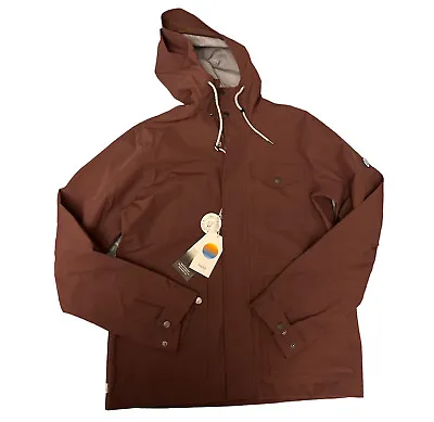 Vuori Men’s Palisades Rain Water-proof Hooded Jacket Chestnut Size Large New • $185