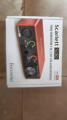 Focusrite Scarlett Solo 3rd Gen Sealed • £150