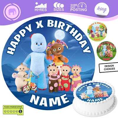 In The Night Garden Cake Topper Decoration Round Circle Personalised Edible • £2.99