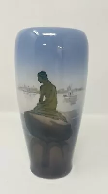 Royal Copenhagen #4463  Langelinie Mermaid Vase Signed 6.75” Tall • $36.89