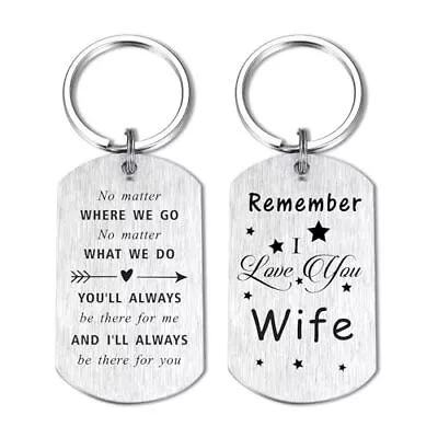  Wife Keychain Gifts Remember I Love You Wife Birthday Gifts Best Gift For  • $24.64