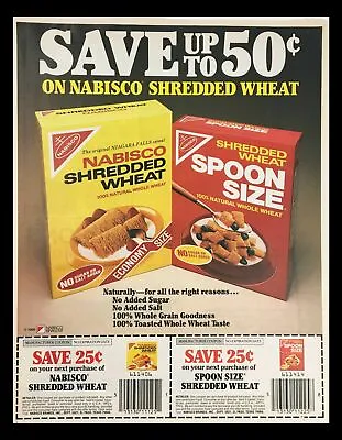 1986 Nabisco Shredded Wheat & Spoon Size Cereal Circular Coupon Advertisement • $19.95