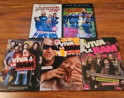 /2663 Viva La Bam Complete Series 1 2 3 4 5 Dudesons DVD Lot (*SCRATCHED*) OOP • $50.99