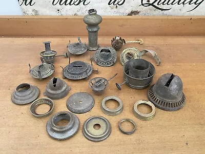 Large Lot Of Vintage / Antique Oil Lamp Parts Burners Rings For Parts Or Resto 1 • $32.62