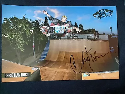 Christian Hosoi Signed Poster Vans Tony Hawk Powell Peralta Dogtown RVCA • $60