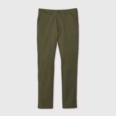 Men's Skinny Fit Chino Pants - Goodfellow & Co™ Green 34x30 • $15