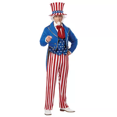 Mens Deluxe Uncle Sam Costume Size Medium • $37.40