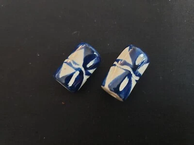 £1.70 • Buy Hand Painted Ceramic Tube Beads X 2 Qty