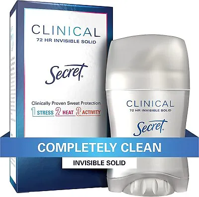 £17.24 • Buy Secret Clinical Strength Invisible Solid Womens Antiperspirant And Deodorant, 1