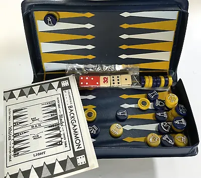 $17 • Buy Magnetic Backgammon Chess Set Singapore Airlines Travel Board Game 1980s Era