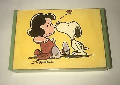 Vintage Snoopy Music Box Peanuts Swiss Reuge Snoopy Kissing Lucy • $149.99