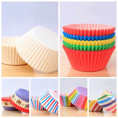 $6.79 • Buy 100 Colorful Cupcake Liners Muffin Case Cake Paper Baking Cups