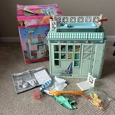 Vintage Barbie BEACH BUNGALOW House 1999 Doll Playset Mattel RARE HTF • $299.99