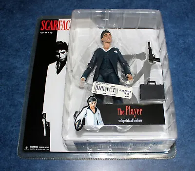 SCARFACE The PLAYER Action Figure TONY MONTANA Black Suit MEZCO 2005 Open Mouth • $39.90