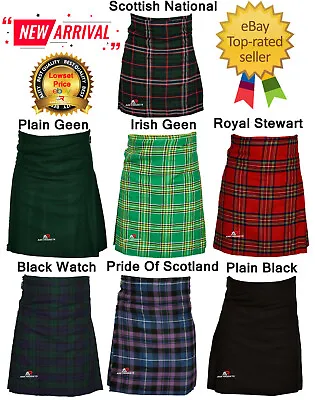 Mens Scottish Kilt Kilts Top Quality Highland Multi Color Skirt 32 To 44 • $34.99