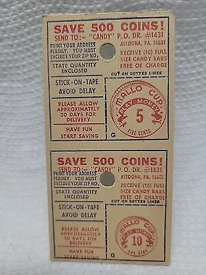 Vintage 1960s Mallo Cup Save 500 Coins Coupon Insert Card Excellent Condition  • $29.99