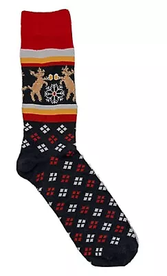 New Men’s UGLY CHRISTMAS SWEATER Socks REINDEER TOASTING WITH BEER • $5.99