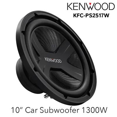 Kenwood KFC-PS2517W - 10  Car Subwoofer Bass Woofer 1300 Watts Max Power BNIB • $135.31