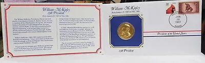 The Presidential Medals Cover Collection William McKinley 25th President Stamp • $6.43