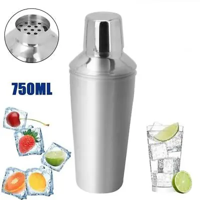 £8.50 • Buy 24OZ Cocktail Shaker Stainless Steel Martini Bartender Mixer Drink 0.75L New
