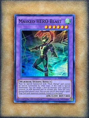 Yugioh Masked HERO Blast RATE-ENSE2 Super Rare Limited Edition NM • $1.79