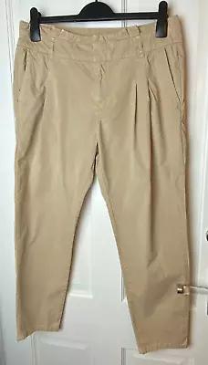 Zara Large Tan Cotton Trousers Cotton • £3.99