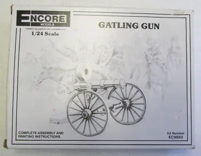 NEW Encore Gatling Gun 1:24 Scale Model Plastic Craft Kit EC9693 • $26.99