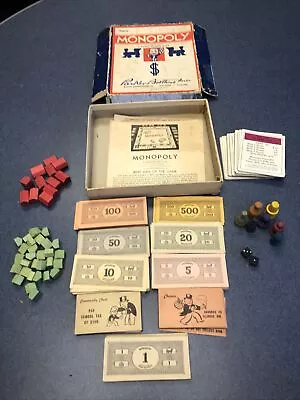 1936 Vintage / Antique MONOPOLY Parker Brothers Toy Game - No Board • $25