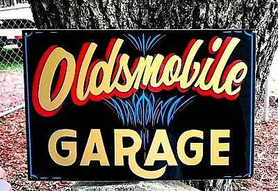 Personalized   BIKER   GARAGE SHOP Hand Painted Bike Motorcycle SIGN Pinstripe • $49