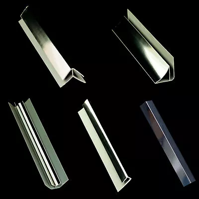 Coving End Cap Internal Corner External Corner Rigid Angle Chrome 5mm Trims • £1.69