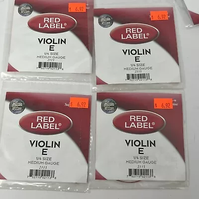 Super Sensitive Red Label Violin E Single String 1/4 Medium Lot Of 4 • $22.40